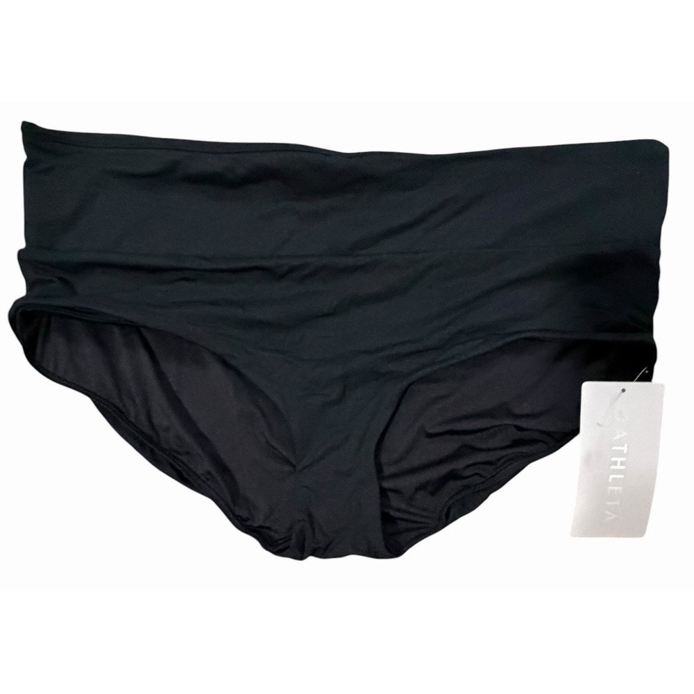 Athleta Essential Swim Boyshort Black Women's Size Large
